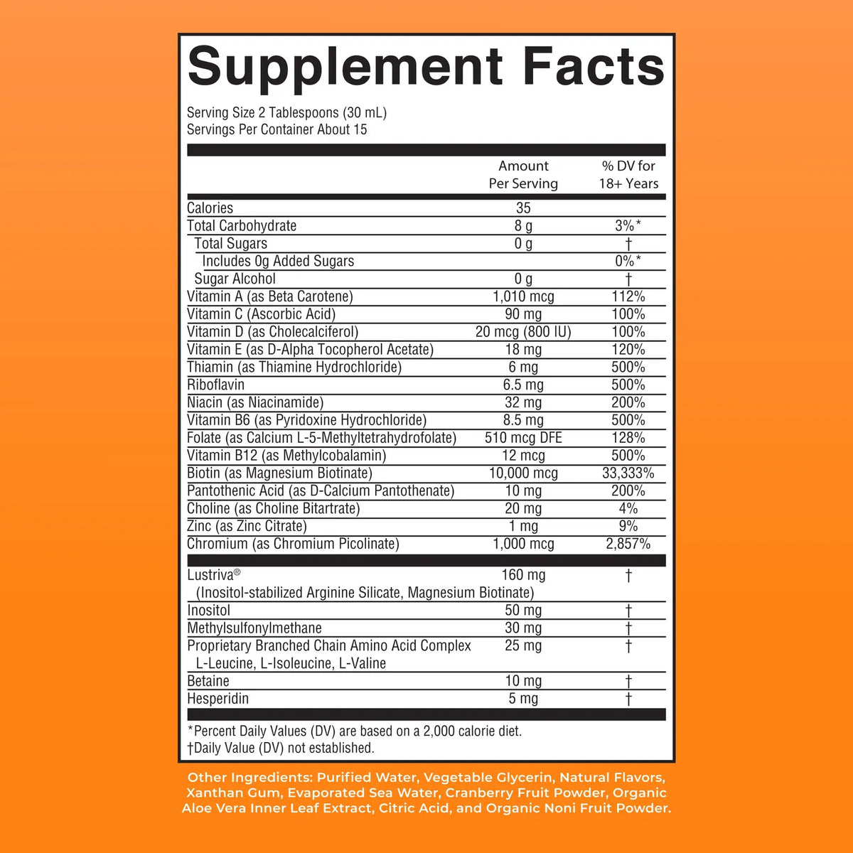 Liquid Morning Multivitamin + Hair Growth(30oz)
